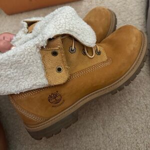 Fleece-lined Timberlands